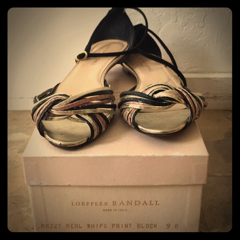 Loeffler Randall Mazzy Real Whips Print Black